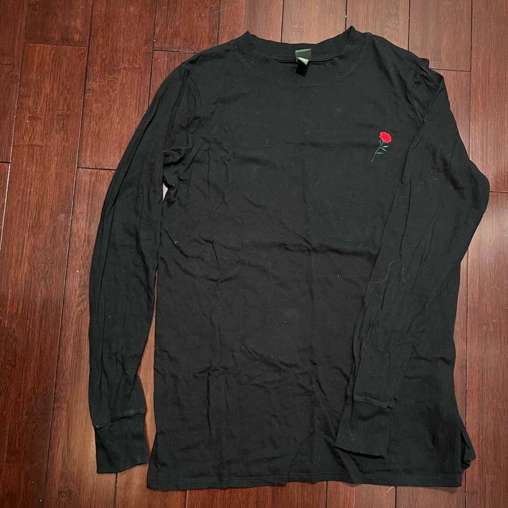 Wild Fable Shirt with Embroidered Rose